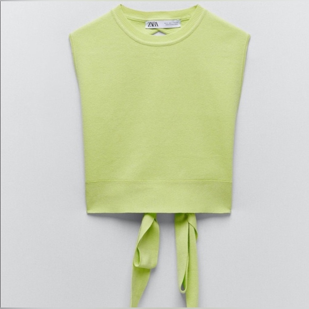 Zara Open Back Knit Top